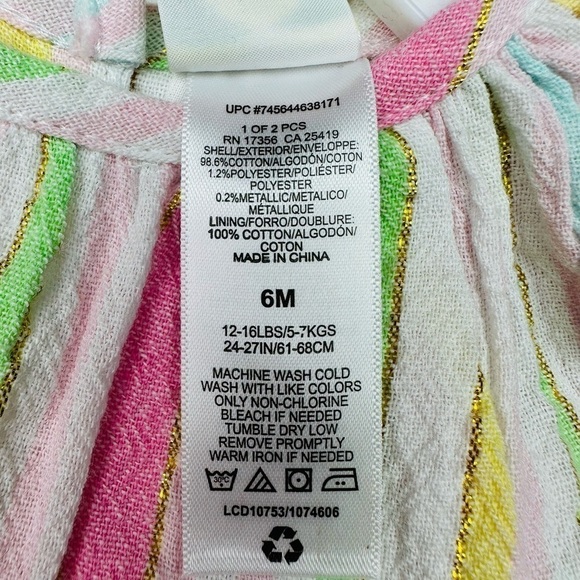 Little Me Ruffle Shorts and Shirt Set Size 6 Months - Picture 5 of 5